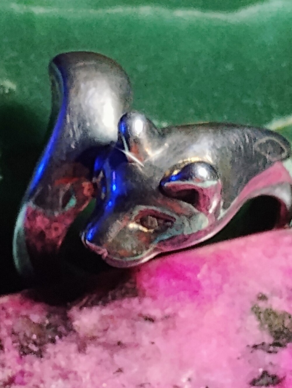 🛑LOWEST PRICE POSSIBLE✔️ BIG AND BOLD, STERLING SILVER BYPASS FOX RING. Size 6